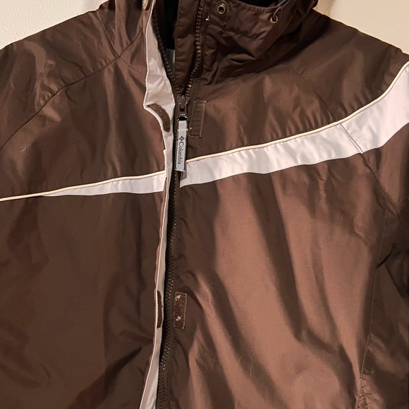 Columbia Womens Brown and light blue Swirl Coat Winter Jacket Size L - Picture 9 of 13